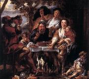 JORDAENS, Jacob Eating Man f oil on canvas